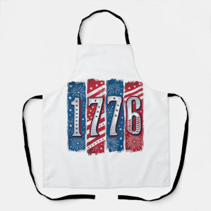 1776 Patriotisches Feuerwerk Vintage Vektor Design Schürze