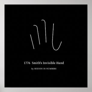 1776 Smiths Unsichtbare Hand Minimalistisch  Poster