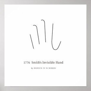 1776 Smiths Unsichtbare Hand Minimalistisch Poster