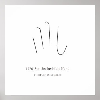 1776 Smiths Unsichtbare Hand Minimalistisch Poster