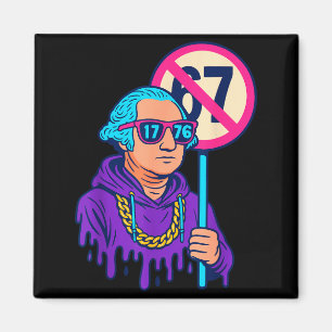 1776 Über 67 Lustiger Meme George Washington Drip  Magnet