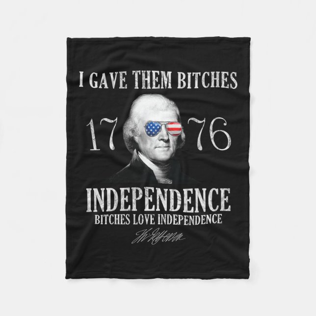 1776 Unabhängigkeit Fleecedecke (Vorderseite)