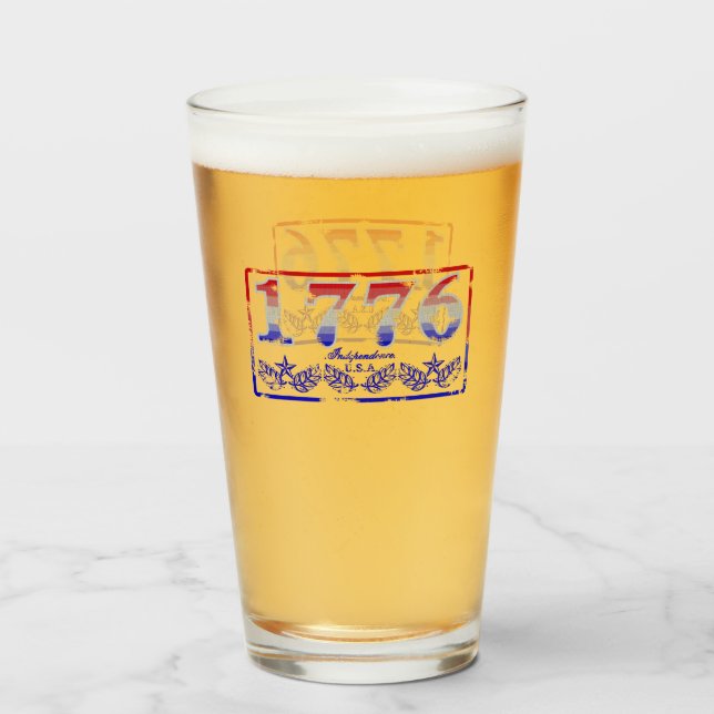1776 Unabhängigkeit Glas (Vorne (Gefüllt))
