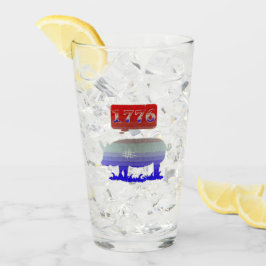 1776 Unabhängigkeit Schweine Glas