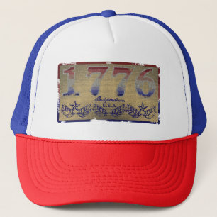 1776 Unabhängigkeits-Holz-Look Truckerkappe