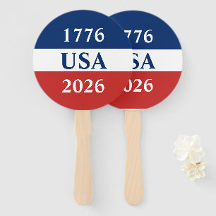 1776 USA 2026 Rot Weiß Blau Patriotisch Fächer