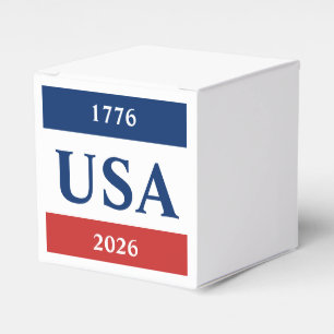 1776 USA 2026 Rot Weiß Blau Patriotisch Geschenkschachtel