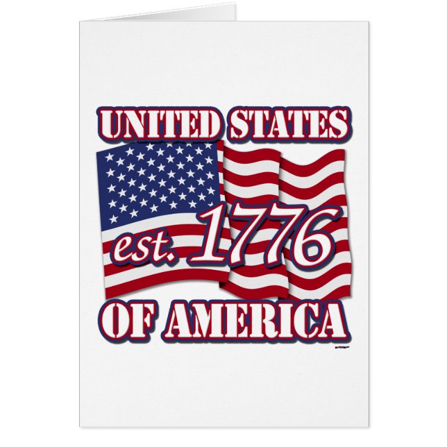 1776 USA mit der Flagge der USA (Vorne)