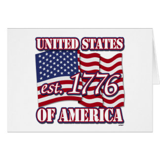 1776 USA mit der Flagge der USA