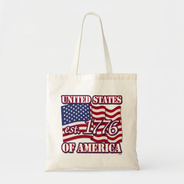 1776 USA mit der Flagge der USA Tragetasche (Vorne)