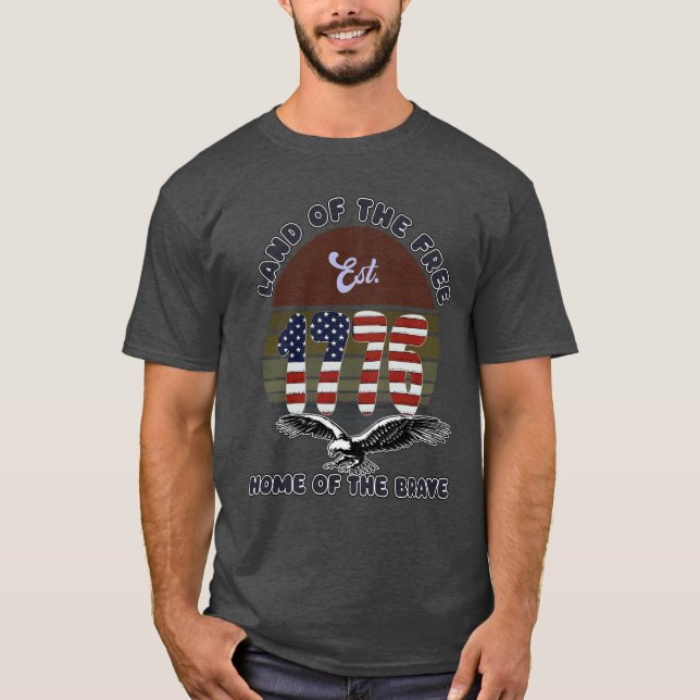 1776 USA Patriotisches T-Shirt  (Vorderseite)