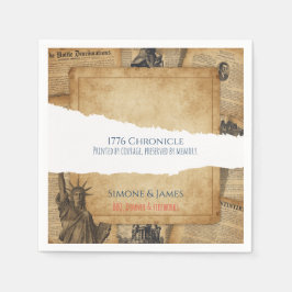 1776 Vintage Americana Chronik Design Serviette