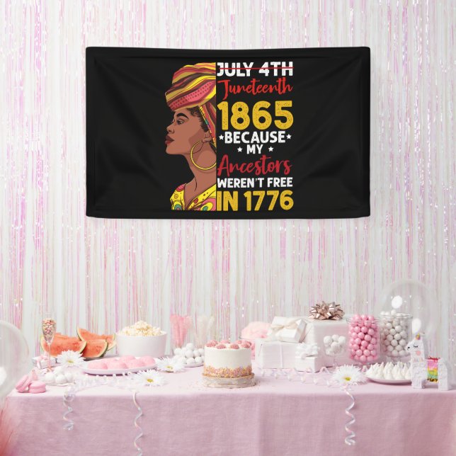 1776 war mein Vorfahren nicht frei Banner (Party)
