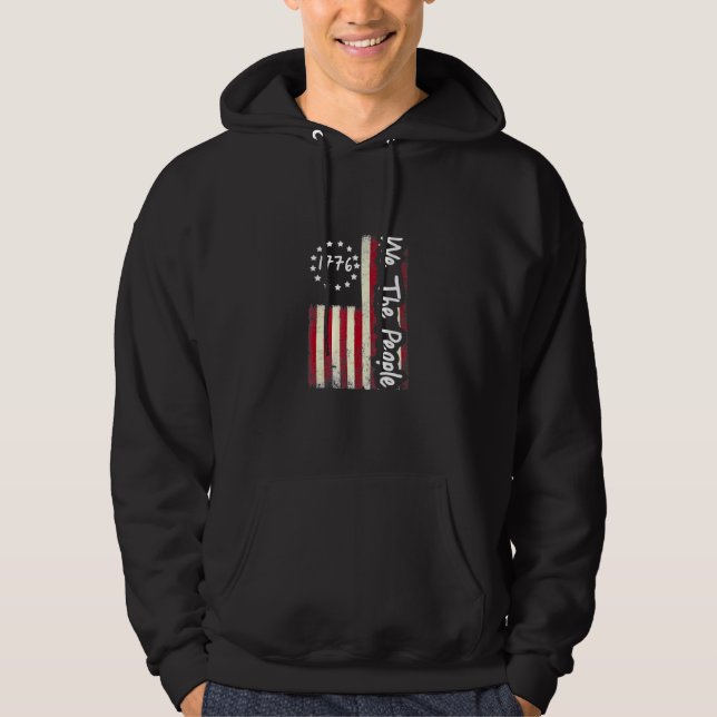 1776 Wir Die patriotische amerikanische Volksverfa Hoodie (Vorderseite)