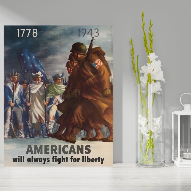 1778, 1943 Amerikaner werden immer für Freiheit kä Poster (Von Creator hochgeladen)