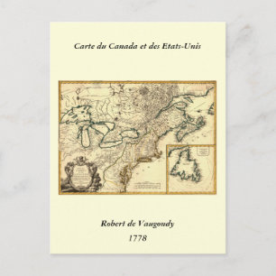 1778 Karte Kanadas und der Vereinigten Staaten