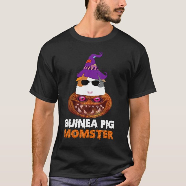 177 Guinea Pig Momster Pumpkin Monster Funny Hallo T-Shirt (Vorderseite)