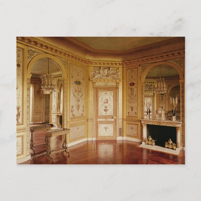 1785 dekoriertes Boudoir von Marie-Antoinette Postkarte (Vorderseite)