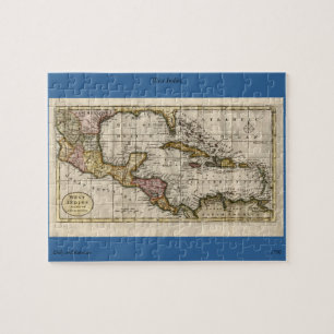 1790 Karte der Westindischen Inseln von Dilly und Puzzle