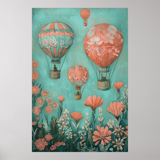 1792 Heißluftballons Poster (Vorne)