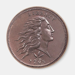 1793 Flowhaar großer Cent Magnet