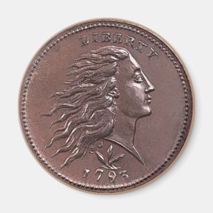 1793 Flowhaar großer Cent Magnet