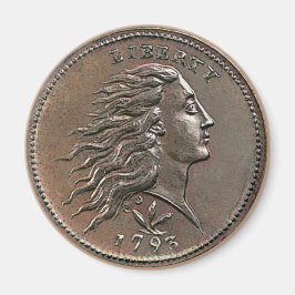 1793 Flows Hair U.S. Penny Magnet