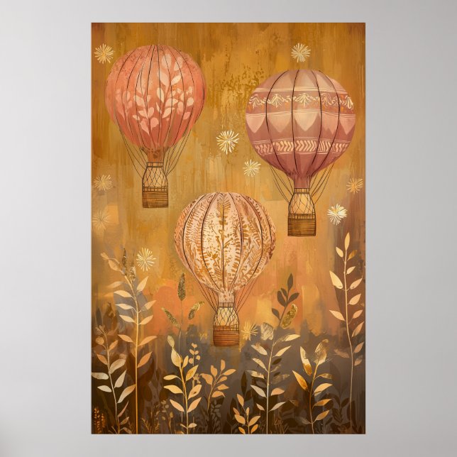 1794 Heißluftballons Poster (Vorne)
