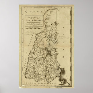 1794 Karte von New Hampshire Poster