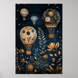 1795 Heißluftballons Poster