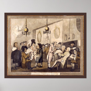 1798 Lloyd's Coffee House von G. Woodward (Print) Poster