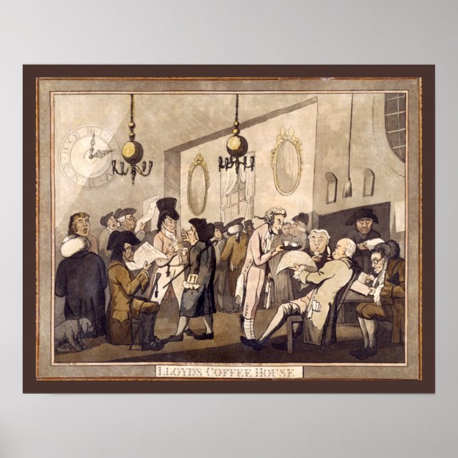 1798 Lloyd's Coffee House von G. Woodward (Print) Poster (Vorne)