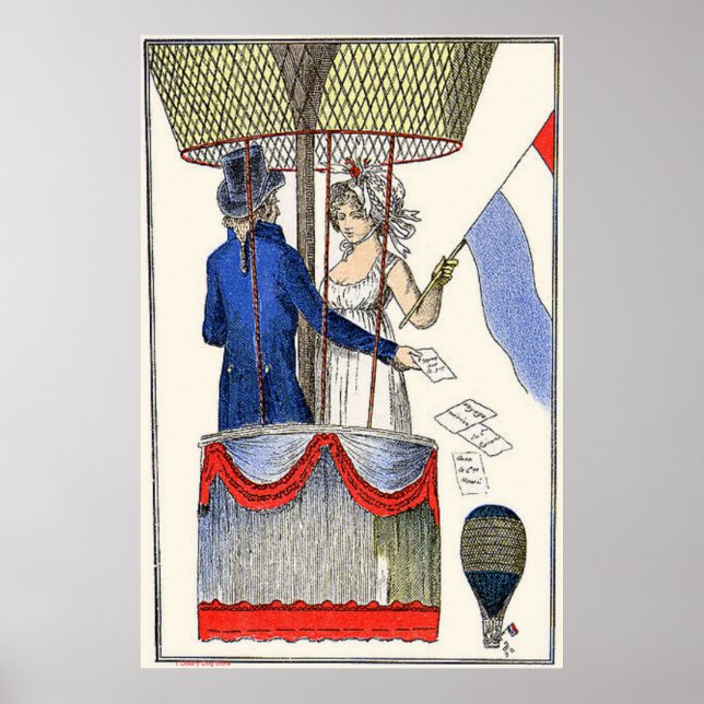 1798 VINTAGE POSTER - FASHION BALLOONING ART (Vorne)