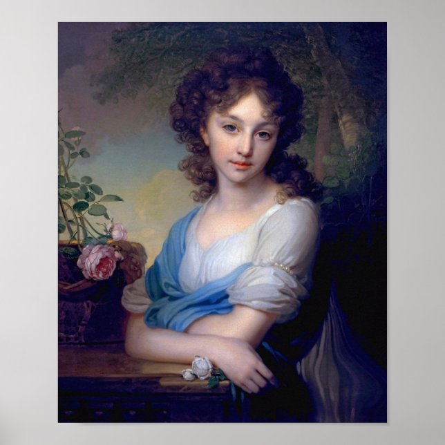 1799 - Portrait von Elena Alexandrovna Naryshkina Poster (Vorne)