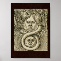 17. C. Alchemy Illustration: Sonne, Mond und Drach
