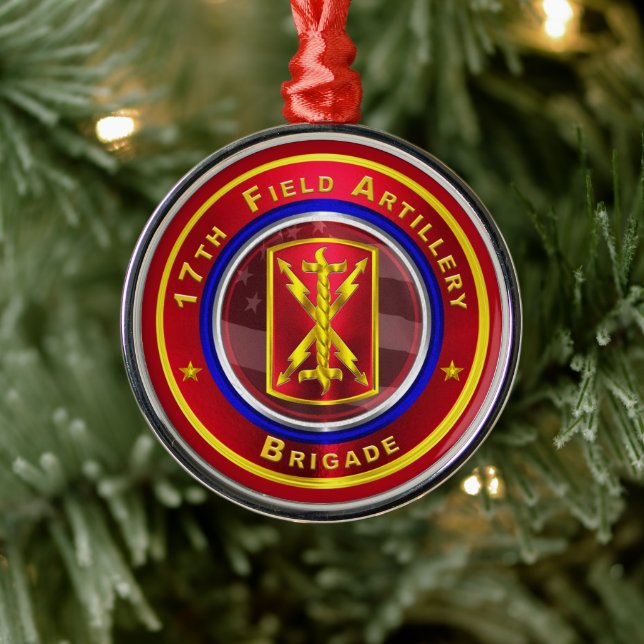 17. Field Artillery Brigade Weihnachten Ornament Aus Metall (Baum)