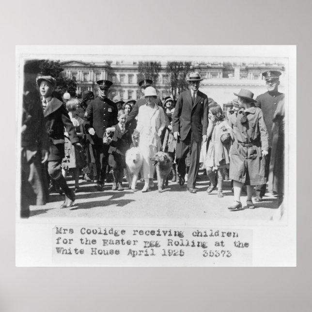 17 Frau Coolidge Ostereier Weiße Haus Poster (Vorne)