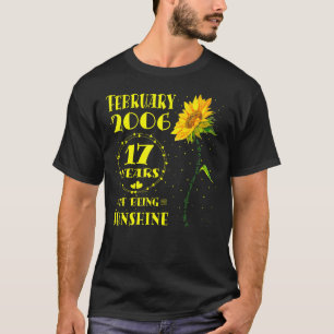 17. Geburtstag 17 Jahre Alte Sonnenblume Mädchen F T-Shirt