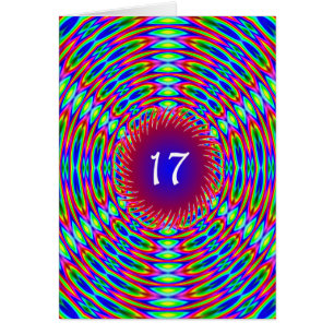 17. Geburtstag Abstrakte Trippy-Wirbel