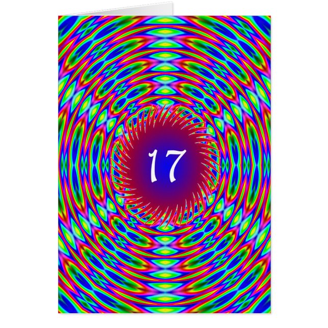 17. Geburtstag Abstrakte Trippy-Wirbel (Vorne)