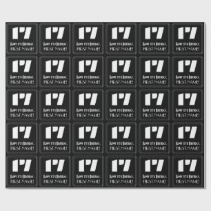 17. Geburtstag: Art Deco Inspiriert Look "17" & Na Geschenkpapier