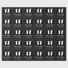 17. Geburtstag - Art Deco Inspiriert Look "17", Na Geschenkpapier