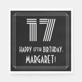 17. Geburtstag: Art Deco Inspiriert Look "17" + Na Serviette