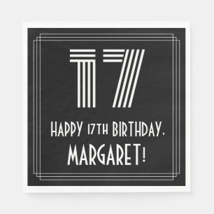 17. Geburtstag: Art Deco Inspiriert Look "17" + Na Serviette
