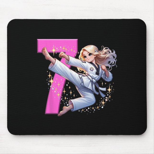 17. Geburtstag Girl Martial Arts Party Taekwondo K Mousepad (Vorne)