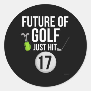 17. Geburtstag Golf T Shirt 17 Jahre alt Geburtsta Runder Aufkleber
