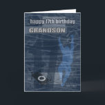 17. Geburtstag Grandson Modernes Design Karte<br><div class="desc">17. Geburtstag Grandson Modernes Design</div>