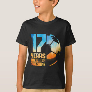 17. Geburtstag Junge Mädchen Fußballspieler Fußll T-Shirt