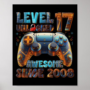 17. Geburtstag Junge Video Gamer Phantastisch 2008 Poster