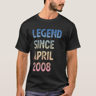 17. Geburtstag Jungen Girls Legend Seit April 2008 T-Shirt
